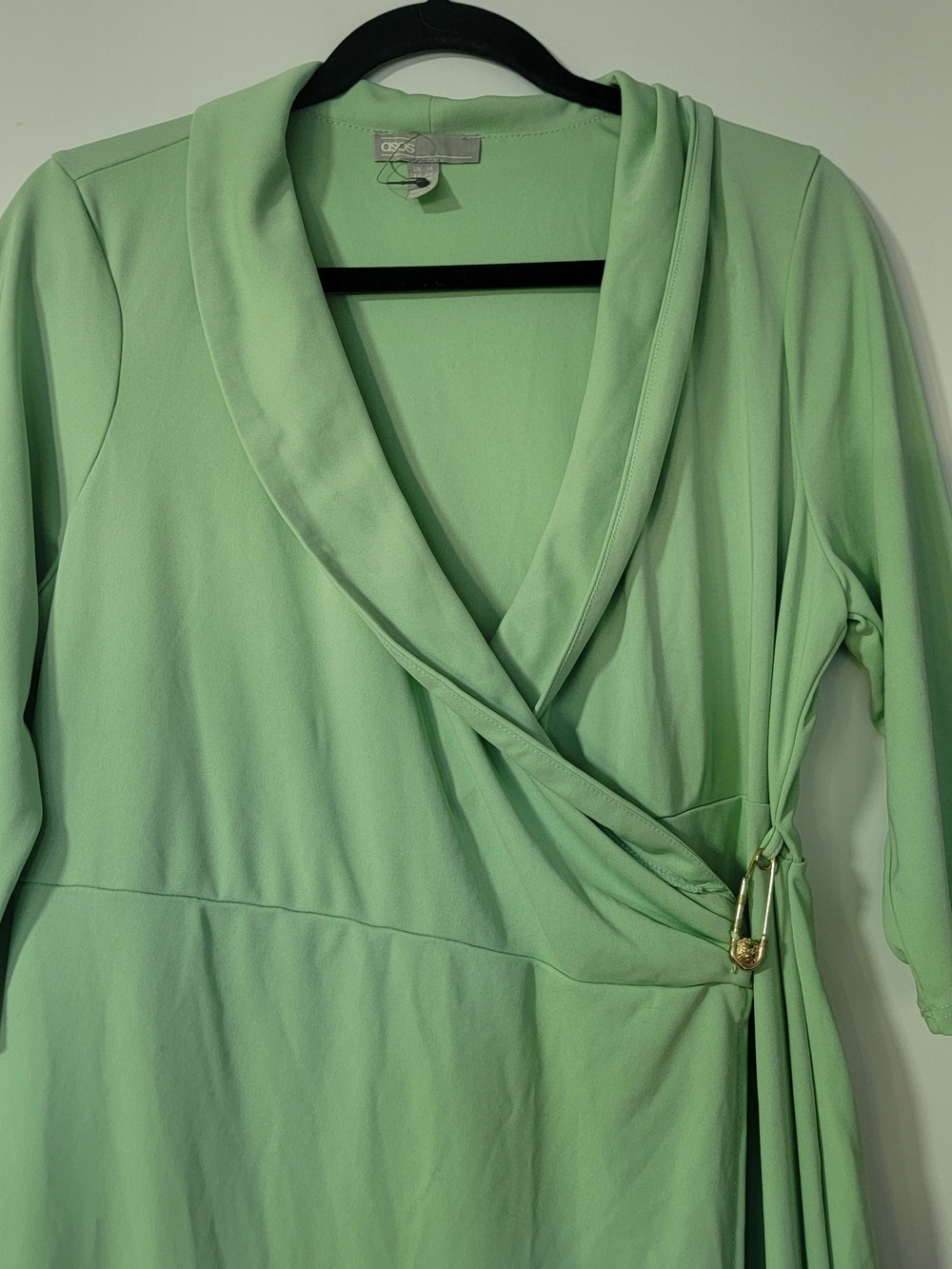 OSOS Wrap-Style Women's Dress in Mint Green